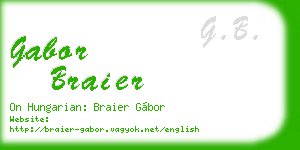 gabor braier business card