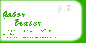 gabor braier business card